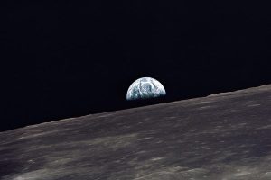 Earth rising from space