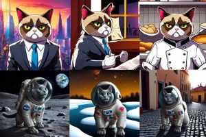 AI generated images of cats