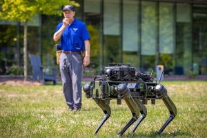 Researchers are using generative artificial intelligence and cutting-edge scene-mapping technology to elevate robots from simple tools to full teammates capable of providing aid in disaster and battlefield scenarios.  Credit: Johns Hopkins APL/Ed Whitman