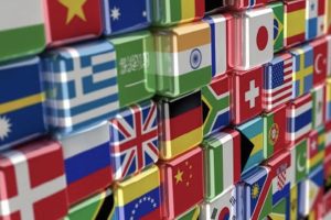 Flags from various countries