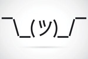 Shrug emoticon