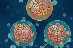 artistic rendition of a tumor microenvironment